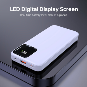 Banco de Energía de Carga Rápida de 10000 mAh con Entrada Dual, Cables Tipo C e <span class=keywords><strong>iOS</strong></span> Integrados, Pantalla LED, Cargador Portátil - Product Image 4