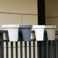 Pot de fleurs en plastique pour balcon, porche, jardin, pour la décoration des balustrades