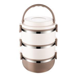 304 Stainless Steel Insulated <b>Lunch</b> <b>Box</b> 1L-3L Microwave Safe Multi Layer For Students Office Workers - Product Image 1