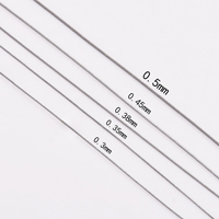 Al por mayor, 100m de alambre de acero para bisutería, flexible, tipo cola de tigre, en oro y plata, de 0.3-0.5mm, para hacer collares, pulseras y joyería, a granel.