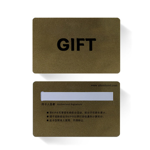 ओम हॉट सेलिंग मैट ब्लैक गोल्ड खाली पीसी प्लास्टिक व्यवसाय कार्ड चुंबकीय पट्टी के साथ उपहार कार्ड - Product Image 2