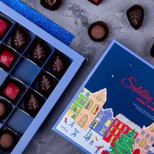 Tùy Chỉnh Bán Buôn <span class=keywords><strong>2025</strong></span> Giáng Sinh Hợp Thời Trang Sô Cô La Quà Tặng Bao Bì Các Tông Hộp Giấy Với Nắp Gấp Hộp Với Khoang Chèn - Product Image 5