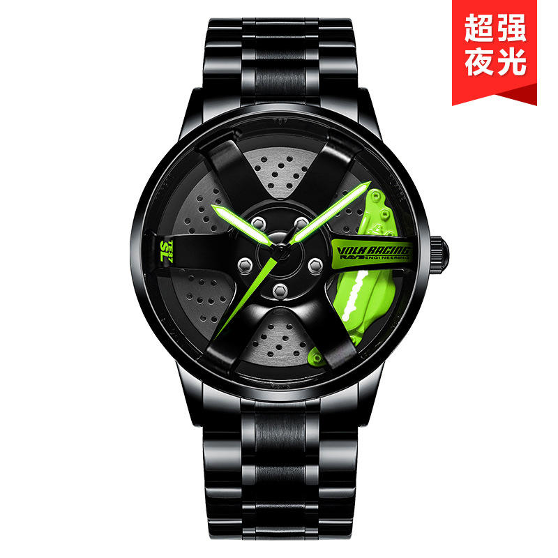 2022 Mens Fancy Watch - Wheel Rim Hub Quartz Wristwatch