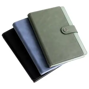 Klebe band Cover Notebook Recycelte echte Leder journale mit Logo Umwelt freundlicher Notizblock Bedrucktes Business-Leder Akzeptabel