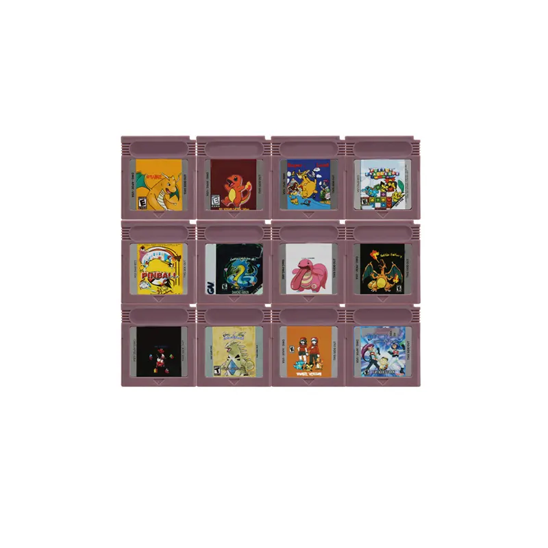 Cartouche Kaizo de jeux vidéo 16 bits GBC Pok mon Pyrite rose aventure noël marron énergie foncée bleu