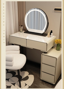 Coiffeuse intelligente avec chargeur sans fil, style nordique de luxe léger, moderne et simple, multifonctionnelle, pour chambre à coucher, modèle Princesse - Product Image 2