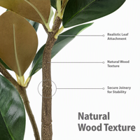OH Commercial Arbre Magnolia Grandiflora Résistant aux UV et Imperméable - Matériau PU Premium - Prix de Gros pour Hôtels et Restaurants