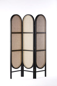 Vintage Style Indonesian <strong>Wicker</strong> Rattan Folding Privacy Screen <strong>Room</strong> <strong>Divider</strong> - Product Image 2