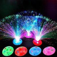 Vente flash Lampe à fibres optiques LED en forme de fleur Lumière optique colorée Veilleuse pour fournitures de fête néon