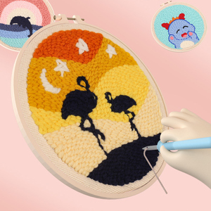 Punch Needle Coasters <b>Kit</b> Easy DIY Punch Needle Embroidery <b>Kit</b> for <b>Beginners</b> Adults Kids Including Patterns Art Craft Supplies - Product Image 6