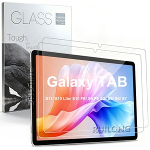 Pellicola Protettiva in Vetro Temperato HD Trasparente Premium con Colla Completa 9H per Samsung <span class=keywords><strong>Galaxy</strong></span> Tab S11 S10 Lite <span class=keywords><strong>FE</strong></span> S9 S8 <span class=keywords><strong>S7</strong></span> 11 10.9 Pollici - Product Image 1