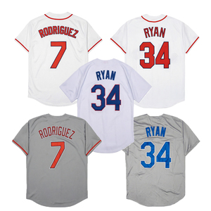เสื้อเบสบอลสไตล์วินเทจสำหรับผู้ชาย 7 อีวาน โรดริเกซ 34 โนแลน ไรอัน S-3XL - Product Image 1