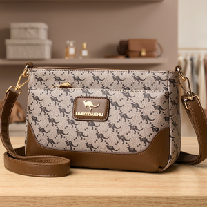 Nuevo Bolso de Hombro/Bandolera de Moda para Mujer, Estilo Canguro, Cierre de Cremallera Vintage, Correa Única, PU, para Invierno y Otoño, Uso Diario - Product Image 3