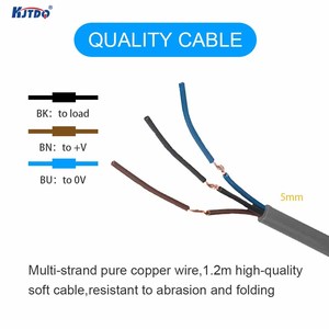 KJT M12 IP67 SN 4 мм Высококачественный Цилиндрический индуктивный модуль датчика приближения с CE - Product Image 6