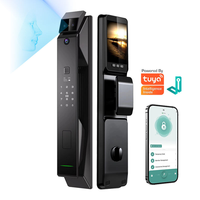 Kunci Pintu Pintar Palm Vein Tuya Wifi Dengan Kamera dan Bel Pintu, Pengenal Wajah Otomatis Penuh, Sidik Jari, Kunci Pintu Israel