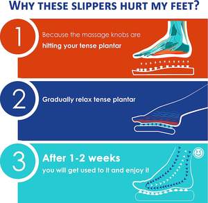 Bantalan pijat kaki, nyaman akupunktur batu giok dalam ruangan Plantar Fasciitis pijat alas kaki - Product Image 4