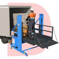Plateforme de levage et de déchargement de conteneurs verticale hydraulique mobile pour la manutention des marchandises en entrepôt et sur camion