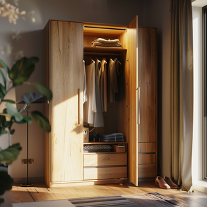 ตู้เสื้อผ้าสองห้องนอนตู้เสื้อผ้าไม้ปรับแต่งได้ - Product Image 6