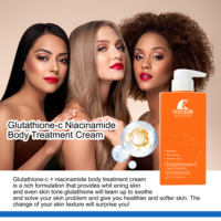 Crème pour le corps éclaircissante et hydratante ROUSHUN au glutathion, vitamine C et niacinamide, améliore le teint sec, rugueux et inégal, 500 ml