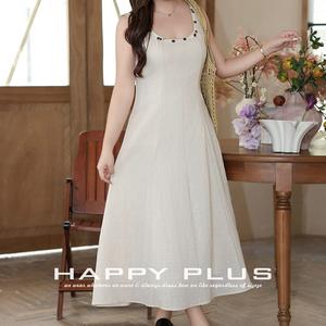 Runqi Plus Size Women's A-Line U-Neck <b>Linen</b> <b>Dress</b> Natural Waist Vintage Solid Color Black <b>Maxi</b> <b>Dress</b> Wide Shoulder Strap - Product Image 5