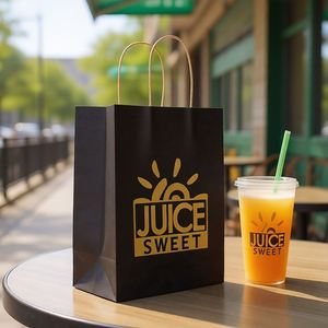 Bolsas de Papel Kraft Marrón Hechas a Medida para Envasado de Alimentos en Restaurantes, con Asas Retorcidas, Alta Resistencia, Tamaños Personalizados para Pizza - Product Image 4