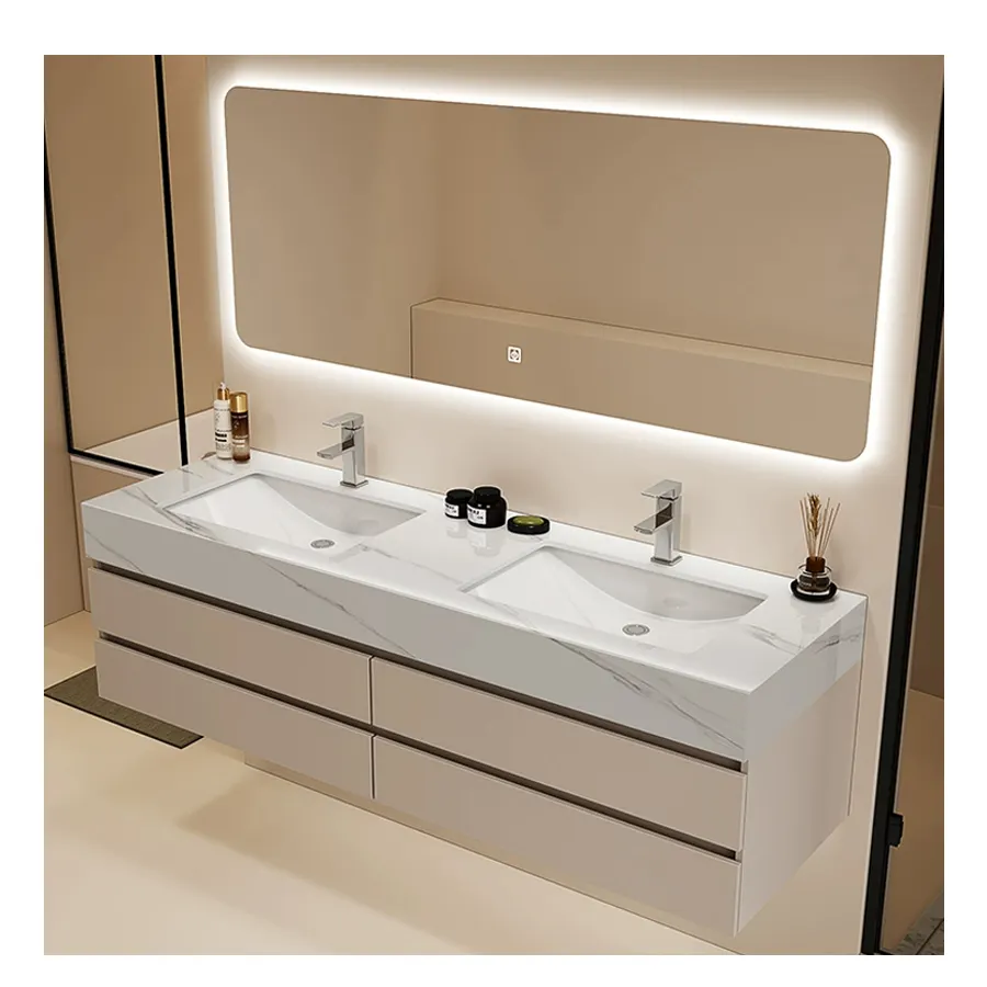 Modern furniture bathroom 1500mm double sink bathroom cabinet bathroom sink double sink
