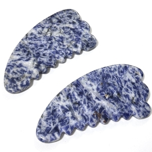 เครื่องมือกัวซาหน้าใส หยกนวดหน้า หยกสีฟ้าสำหรับใบหน้า - Product Image 5