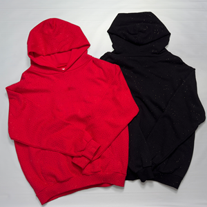 Sudadera con Capucha de Invierno de Alta Calidad 100% Algodón, 450g, Forro Polar Grueso, Transpirable, con Estampado de Espuma y Pedrería VVS, Venta al por Mayor de Fábrica, En Stock - Product Image 3