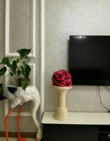 Sculpture en fibre de verre personnalisée, rose artificielle, étanche, pour hôtel, petite décoration d'intérieur, fleuriste
