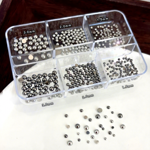 Adornos de Uñas Punk con Púas Metálicas 3D para Halloween, 6 Rejillas/caja en Plata/Negro Metálico, Tachuelas de Uñas Cónicas de 1.5/2/3mm, Remaches de Aleación para Uñas DIY - Product Image 6