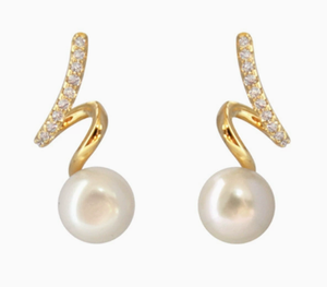 Brilliant Eye‑Catching Huggie Hoop Ear <b>Ornaments</b>, 14k Gold‑Plated Snap‑Close Ear Circles With Lustrous Pave Cubic Zirconia - Product Image 1