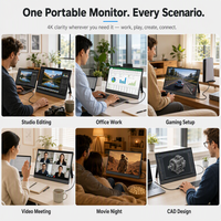 Moniteur portable de jeu OEM ODM personnalisé de 15,6 pouces 1080P FHD, écran ultra fin IPS, deuxième écran pour ordinateur portable, écran LCD Type-C pour PS5