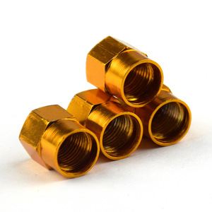 Tapas de válvula hexagonales de acero inoxidable negro para reparación y reemplazo de neumáticos sin cámara, tamaño americano - Product Image 5