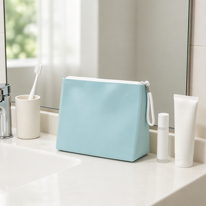 Custom Logo Beauty Cosmetic Makeup Pouch Bag <b>Silicone</b> Storage Bag Zipper <b>Waterproof</b> Makeup Bag Cosmetic Handbag Storage Pouch - Product Image 1