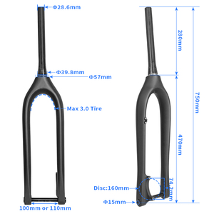 Bxt 2025 <span class=keywords><strong>MTB</strong></span> <span class=keywords><strong>Carbon</strong></span> Ngã Ba 27.5er Xuống Dốc Dh Xe Đạp Ngã Ba Bicicletas Cứng Nhắc Xe Đạp Leo Núi Côn 100*<span class=keywords><strong>15Mm</strong></span> Hoặc 110*<span class=keywords><strong>15Mm</strong></span> Xe Đạp Ngã Ba - Product Image 3