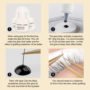 Pegamento para Pestañas Pinky Leem 1 s, Venta al por Mayor, el Mejor Pegamento para Pestañas Negro Resistente al Agua, Mini, Sin Látex, Etiqueta Privada Personalizada - Product Image 4