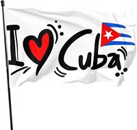 Drapeau de la République de Cuba de bonne qualité, 3x5 pieds, polyester, imprimé numériquement, nouveau