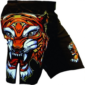 Vêtements d'arts martiaux en CUIR sur mesure, short MMA respirant, durable, léger, unisexe, rashguard BJJ, tissu 120g ANL-2410 - Product Image 1