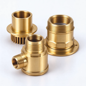 Componentes de latón CNC de alta tolerancia para lámparas, carcasa de latón personalizada y conector de brida, componentes de latón OEM para equipos de iluminación - Product Image 3