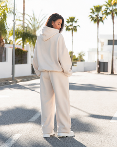 For Casual Oversized Hoodie <b>Jogger</b> Pants Set <b>Women</b> Minimalist Two Piece Tracksuit Streetwear Loungewear Breathable Bulk Ready - Product Image 3