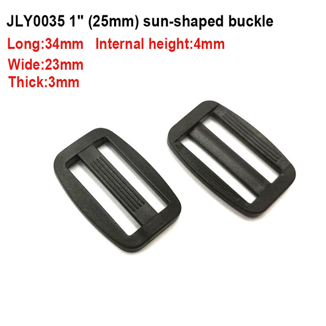 Adjustable Strong Professional Plastic Ladder Lock Tri-Glide Slider Buckle for Backpack Strap Webbing Fastener Bag Accessories