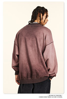 Ropa Urbana de Otoño, Sudadera de Cuello Redondo con Teñido Degradado, 380GSM, 100% Algodón, para Hombre y Mujer