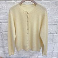 Offre Spéciale O Cou Pull Simple Cardigan Tricot Chaud Laine Mélange Pull Tricoté Cardigan Pull Nouveaux Styles