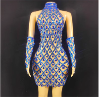 Robes de soirée de haute qualité de grande taille robe sexy en perspective suspendue à la mode de luxe avec strass