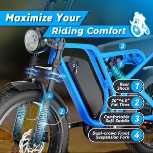 Electric Mountain Bike Hydraulic Oil Brake 750W Electric Mountain Bike Powerful Electric Bike for extreme off Road OEM ODM - Product Image 4