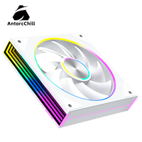 Ventilador de Refrigeración AntarcChill Blanco de 120 mm, Alto Flujo de Aire, Bajo Ruido, PWM, Rodamiento Hidráulico, Disipador de Calor de Plástico, Ventilador para Caja de PC, Logotipo Personalizado