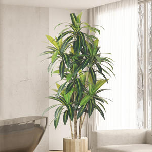 Faux bambou porte-bonheur en pot, <span class=keywords><strong>dracaena</strong></span> artificiel de luxe pour la décoration intérieure moderne, plante d'intérieur, décoration de Noël, Pâques, écologique - Product Image 4