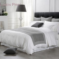 Parure de lit de luxe pour hôtel à Dubaï, taille king, tissu en polycoton, draps, housse de couette