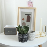 Offre Spéciale Design moderne intérieur/extérieur plante et Pot de fleur motif géométrique Pot en béton pour jardin forme ronde Offre Spéciale
