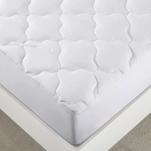 Protège-<span class=keywords><strong>matelas</strong></span> matelassé King Size pour hôtel, doux, respirant, silencieux, avec poches profondes pour la maison, l'hôtel, la chambre à coucher, blanc - Product Image 3